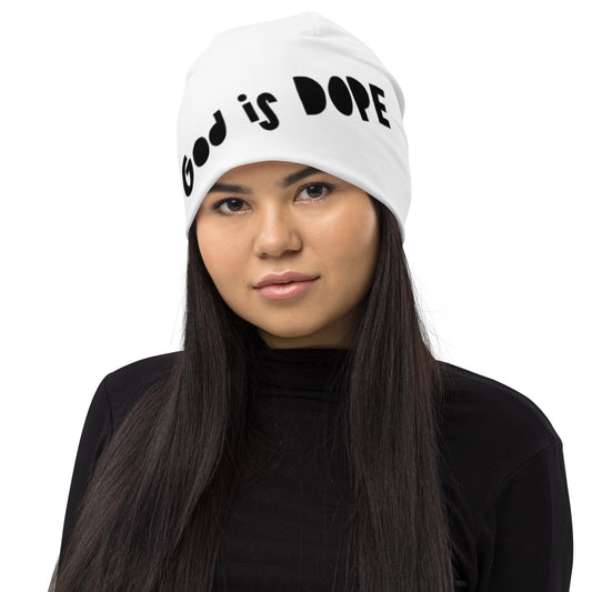 GOD IS DOPE All-Over Print Beanie