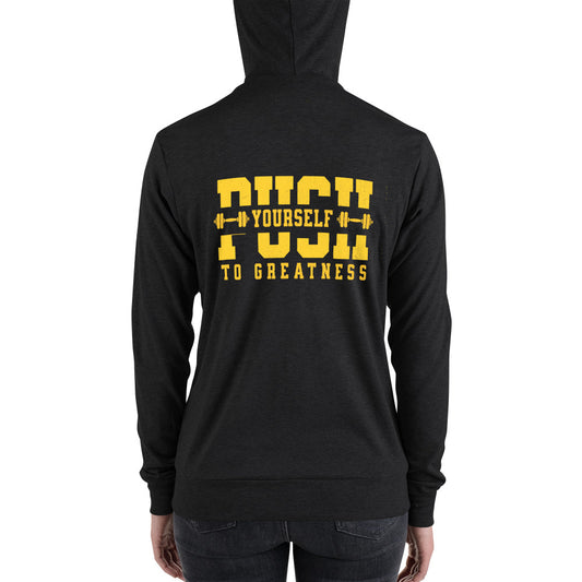 PUSH YOURSELF Unisex zip hoodie