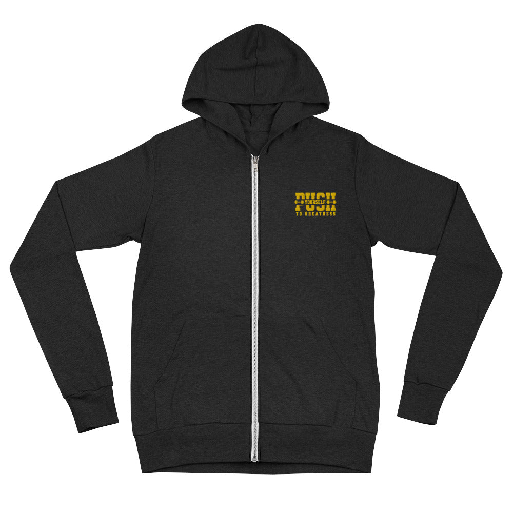 PUSH YOURSELF Unisex zip hoodie