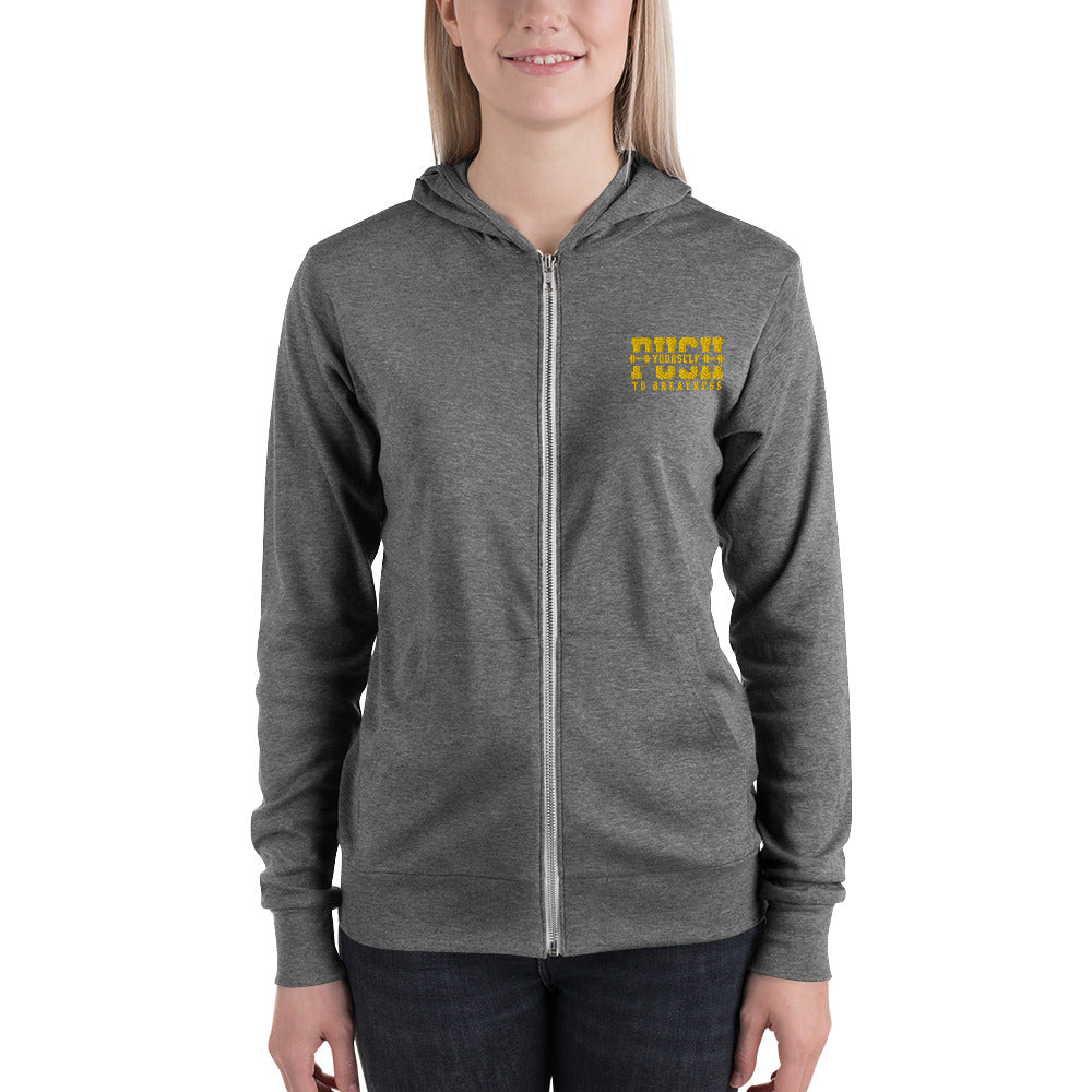 PUSH YOURSELF Unisex zip hoodie